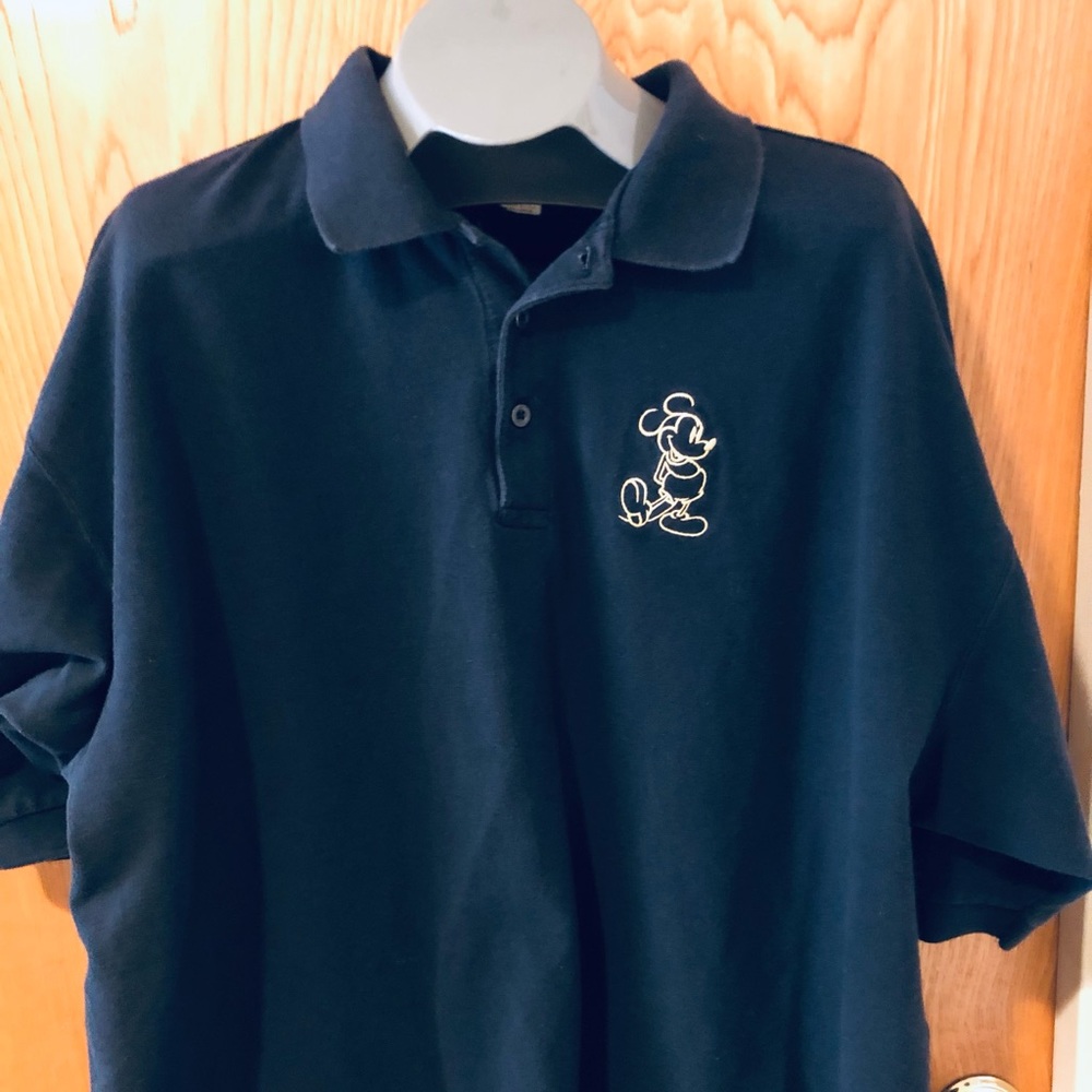 Disney Big & Tall Mickey Mouse Black Polo 3XL